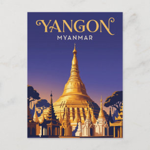 Shwedagon Pagoda Myanmar Postcard
