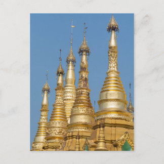 Shwedagon Pagoda Spires Postcard