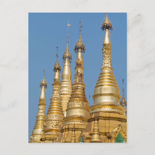 Shwedagon Pagoda Spires Postcard (Front)