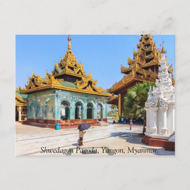 Shwedagon Pagoda, Yangon, Myanmar. Postcard (Front)