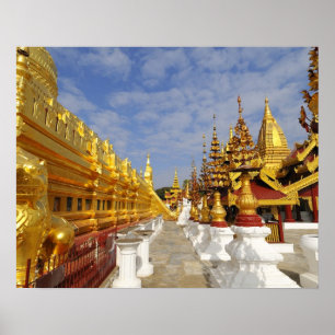 Shwezigon Pagoda complex in Bagan (Pagan), Poster