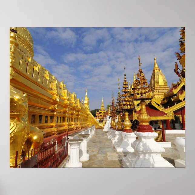 Shwezigon Pagoda complex in Bagan (Pagan), Poster (Front)