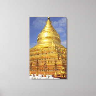 Shwezigon Pagoda in Bagan, Bagan (Pagan), 2 Canvas Print