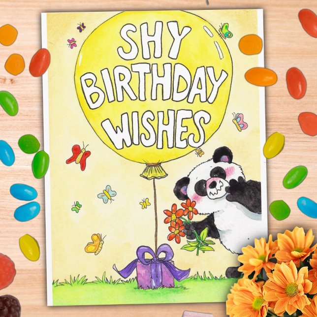 Shy Birthday Wishes postcard by Nicole Janes (Creator Uploaded)