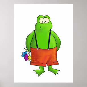 Shy Boy Frog Art Print