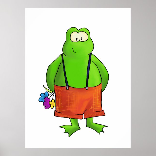 Shy Boy Frog Art Print (Front)