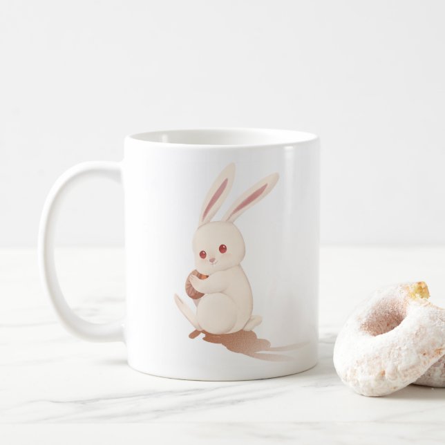 Shy Bunny Classic Mug (With Donut)