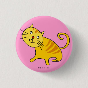 Shy Cat Button