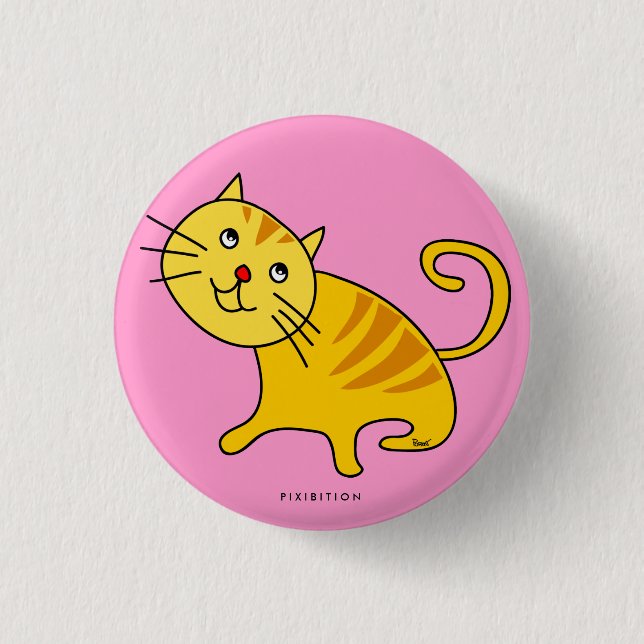 Shy Cat Button (Front)
