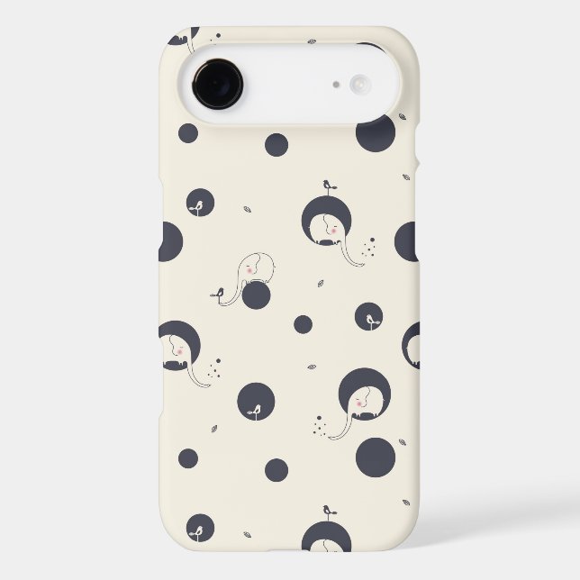 Shy Elephant Pattern Case-Mate iPhone Case (Back)