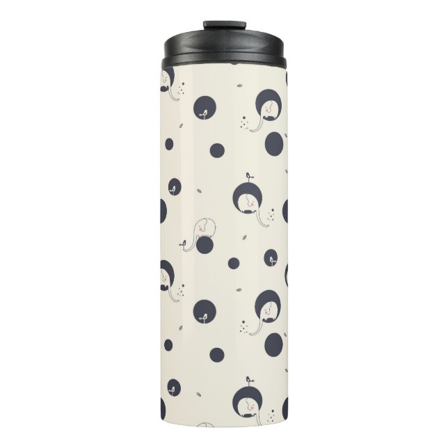 Shy Elephant Pattern Thermal Tumbler (Front)