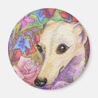 Shy Flower Whippet Magnet