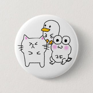 Shy friends 6 cm round badge