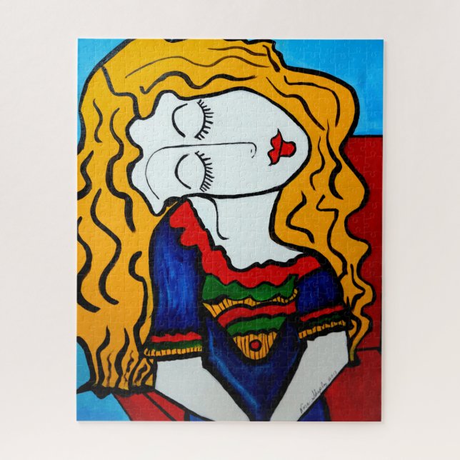 SHY GIRL JIGSAW PUZZLE (Vertical)