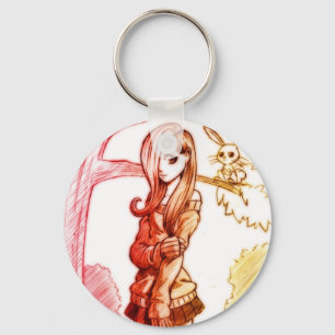 Shy Girl Key Ring