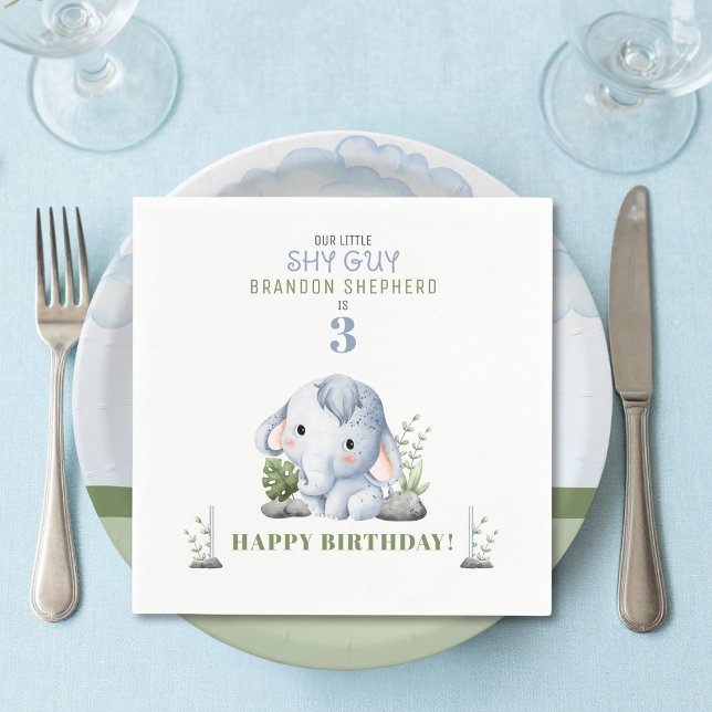 Shy Guy Birthday Party Paper Napkins (Creator Uploaded)