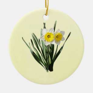 Shy Little Daffodil Ceramic Tree Decoration