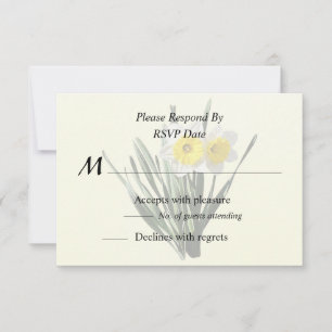 Shy Little Daffodil RSVP Card