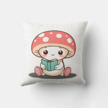 Shy Mushroom Holding a Book
