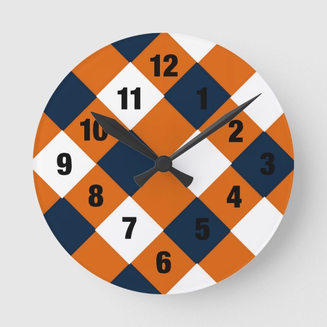 Shy Orange and Blue Cobbler Clock (Front)
