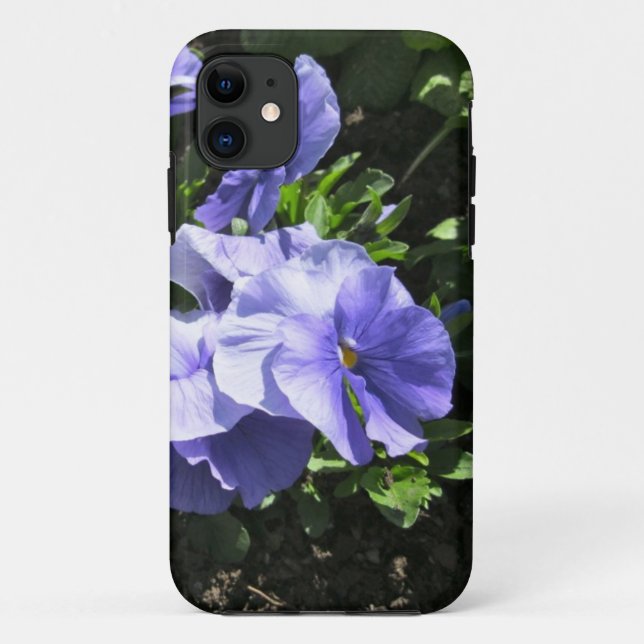Shy Purple Pansies Case-Mate iPhone Case (Back)