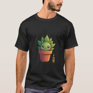 Shy Succulent Plant Parent - Kawaii Indoor Garden T-Shirt