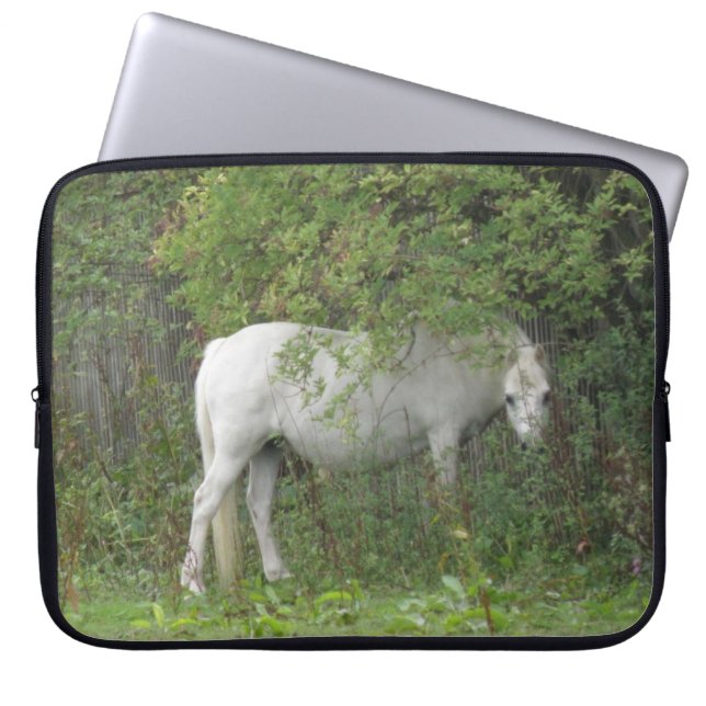 Shy White Horse Laptop Bag (Front)