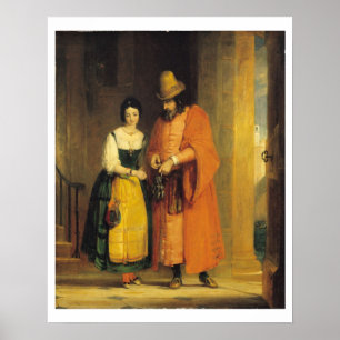 Shylock and Jessica from 'The Merchant of Venice', Poster