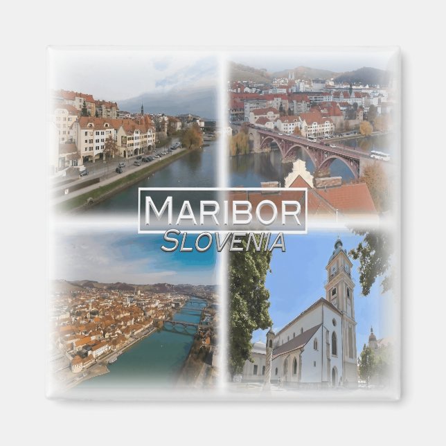 SI0018 Europe, Slovenia, Maribor, Fridge  Magnet (Front)