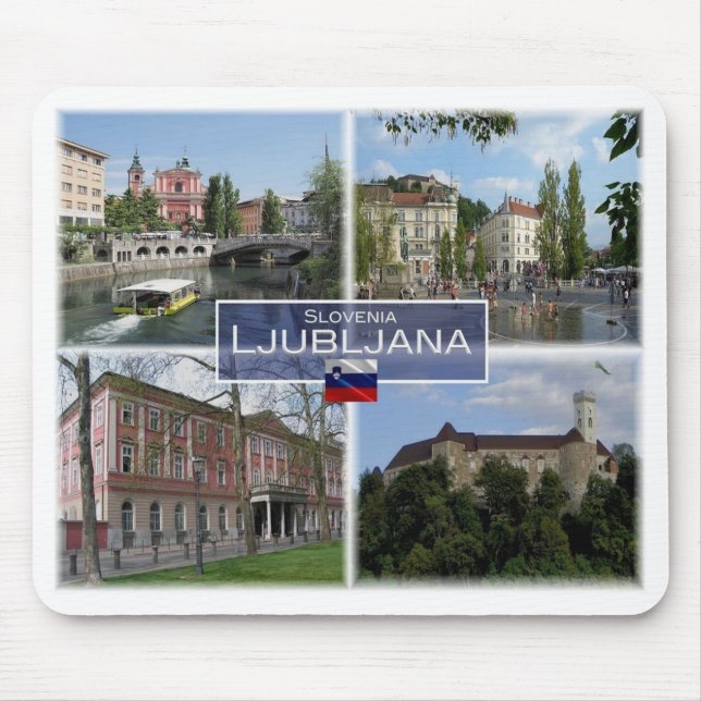 SI Ljubljana Slovenia - Mouse Mat (Front)