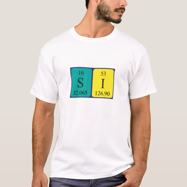 Si periodic table name shirt 2 (Front)