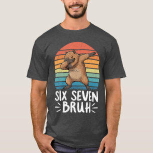 Si Seven Bruh 67 Meme Capybara Funny Capybara for  T-Shirt