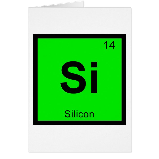 Si - Silicon Chemistry Periodic Table Symbol (Front)