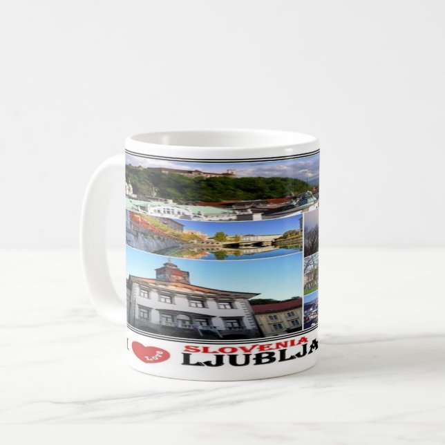 SI Slovenia - Ljubljana - I Love Mosaic - Panorama Coffee Mug (Front Left)