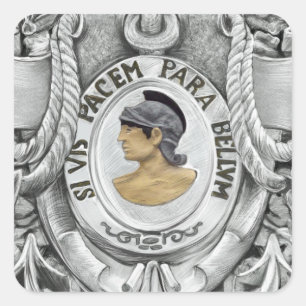 SI VIS PACEM PARA BELLUM SQUARE STICKER
