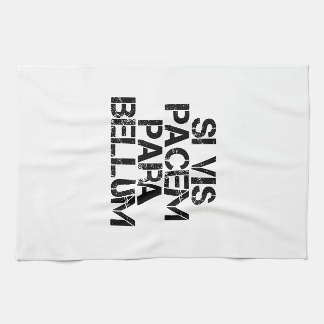 Si Vis Pacem Para Bellum Tea Towel (Horizontal)