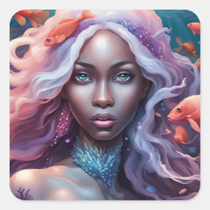 Sia Mia - Mermaid Series Art Collection Square Sticker