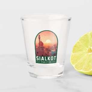 Sialkot Pakistan Travel Art Vintage Shot Glass