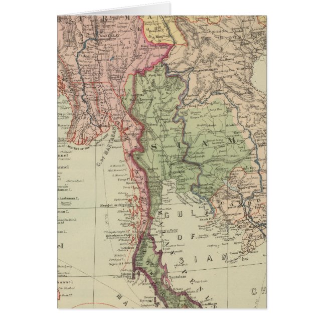 Siam, Burma and Anam (Front)
