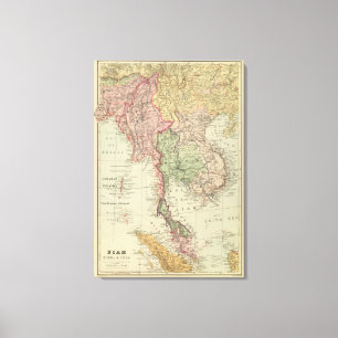 Siam, Burma and Anam Canvas Print