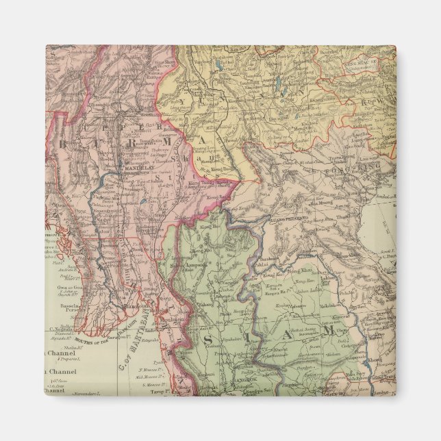 Siam, Burma and Anam Magnet (Front)