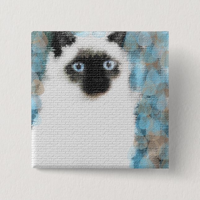 Siamese 15 Cm Square Badge (Front)