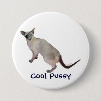 Siamese are cool, Cool Pussy 7.5 Cm Round Badge