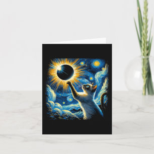 Siamese Cat 2024 Van Gogh Starry Night Siamese Cat Card