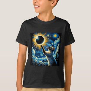 Siamese Cat 2024 Van Gogh Starry Night Siamese Cat T-Shirt