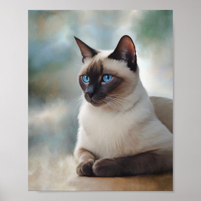 Siamese Cat 749 Digital art Poster (Front)