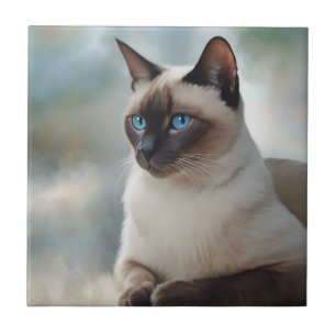 Siamese Cat 749 Digital art Tile