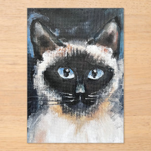 Siamese cat acrylic invitations