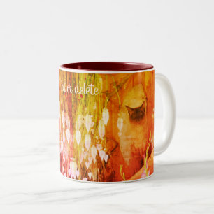 Siamese Cat Animal Art Personalised Two-Tone Coffee Mug