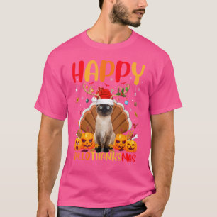 Siamese Cat Animal Happy Siamese Cat Hellothanks T-Shirt